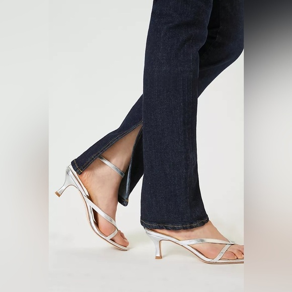 Pilcro Anthropologie The Split Straight Jeans Split Ankle Hem Medium Wash Trendy - Picture 6 of 13